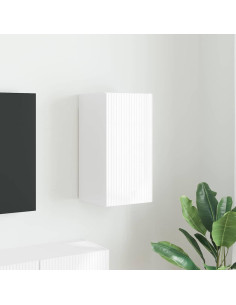 Mobile TV da parete Bianco Lucido 30 x 31 x 60 cm