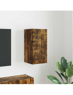 Mobile TV da parete Rovere fumé 30 x 31 x 60 cm