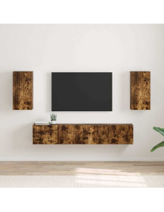 Mobile TV da parete 2 pcs Rovere fumé 30 x 31 x 60 cm