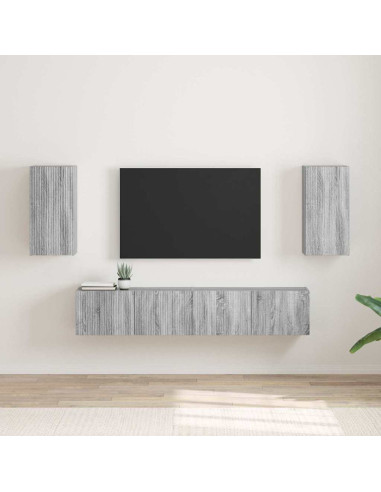 Mobile TV da parete 2 pcs Grigio Sonoma 30 x 31 x 60 cm