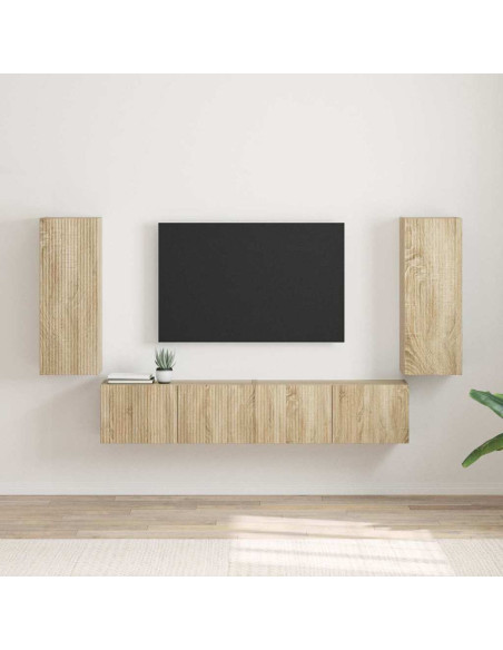 Mobile TV da parete 2 pcs Sonoma 30 x 31 x 80 cm