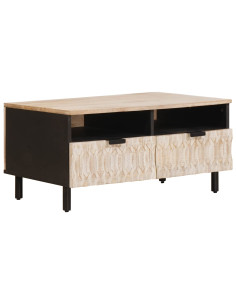 Tavolino da salotto con cassetto Bianco 80 x 54 x 40 cm