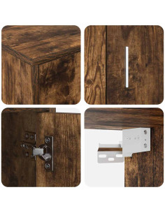 Set mobile TV 4 pcs Rovo affumicato Legno multistrato