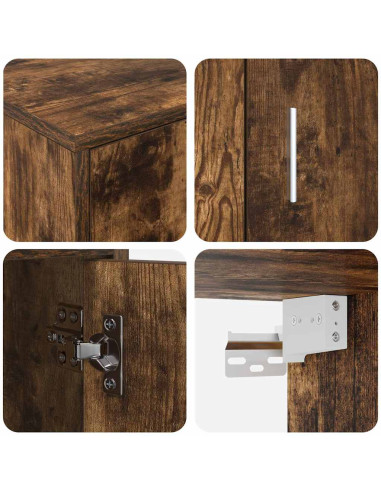 Set mobile TV 4 pcs Rovo affumicato Legno multistrato