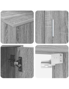 Set mobile TV 4 pcs Grigio Sonoma Legno multistrato