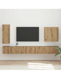 Montaggio a parete 6 pcs Rovere artigianale