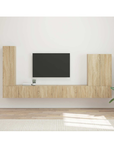 Montaggio a parete 6 pcs Rovere Sonoma