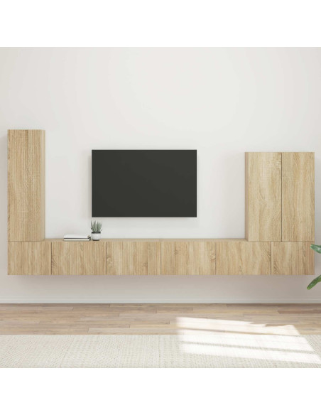 Montaggio a parete 6 pcs Rovere Sonoma