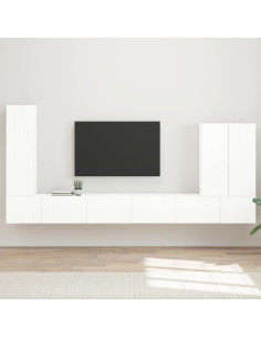 Montaggio a parete 6 pcs Bianco Lucido