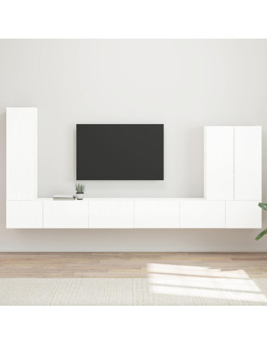 Montaggio a parete 6 pcs Bianco Lucido