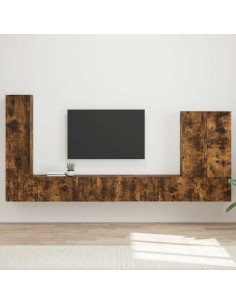 Montaggio a parete 6 pcs Rovere fumé