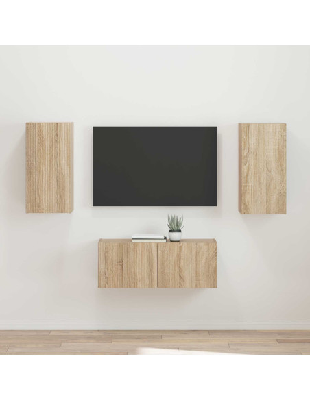 Set mobile TV 2 pcs Rovere Sonoma Legno multistrato