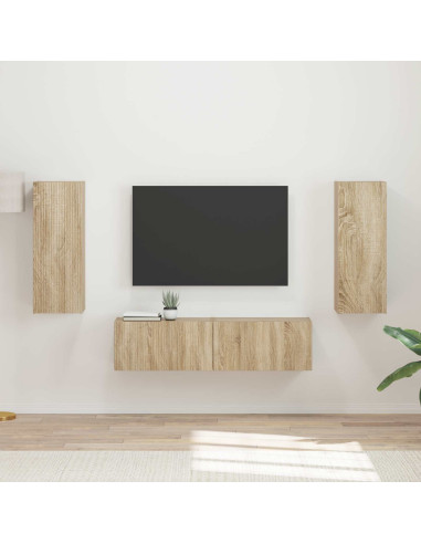 Set mobile TV 2 pcs Rovere Sonoma Legno multistrato