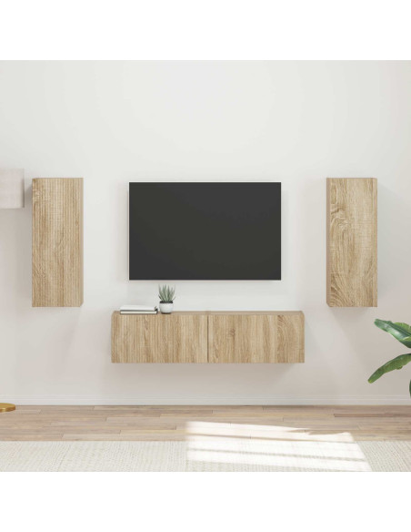 Set mobile TV 2 pcs Rovere Sonoma Legno multistrato