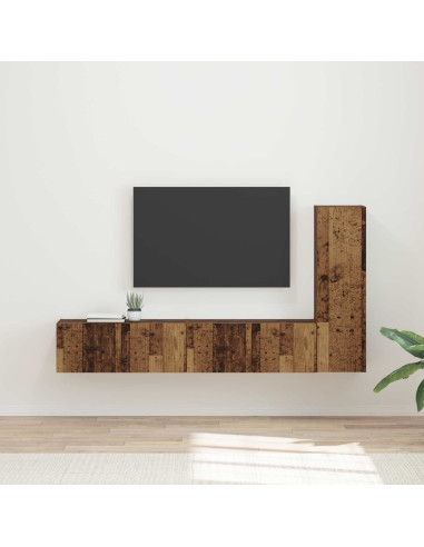 Set mobile TV 3 pcs Legno vecchio Legno multistrato