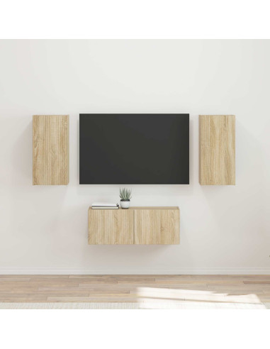 Set mobile TV 6 pcs Rovere Sonoma Legno multistrato