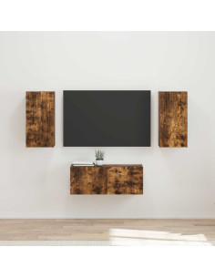 Set mobile TV 6 pcs Rovere fumé Legno multistrato