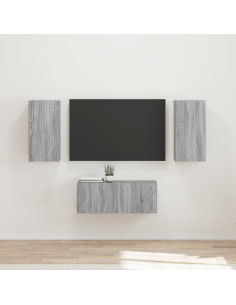Set mobile TV 6 pcs Grigio Sonoma Legno multistrato
