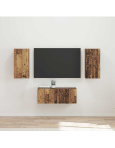 Set mobile TV 6 pcs Legno vecchio Legno multistrato