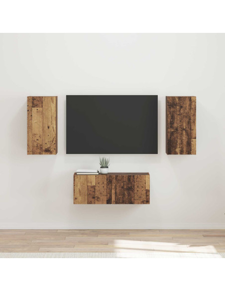 Set mobile TV 6 pcs Legno vecchio Legno multistrato