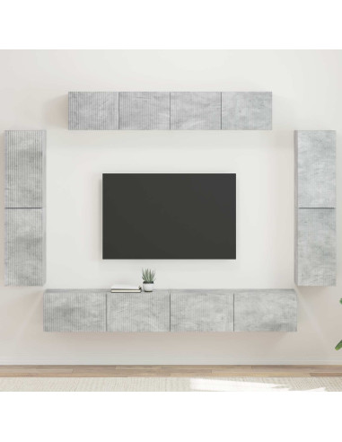 Mobile TV 8 pcs Grigio cemento