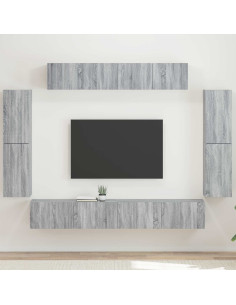 Mobile TV 8 pcs Grigio Sonoma