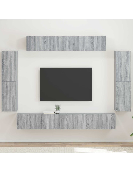 Mobile TV 8 pcs Grigio Sonoma