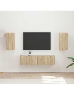 Set mobile TV 4 pcs Rovere Sonoma Legno multistrato