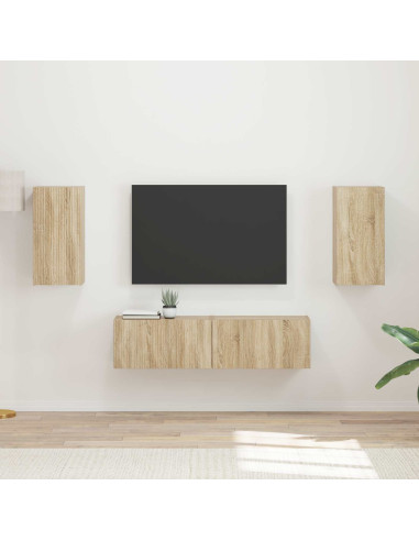 Set mobile TV 4 pcs Rovere Sonoma Legno multistrato