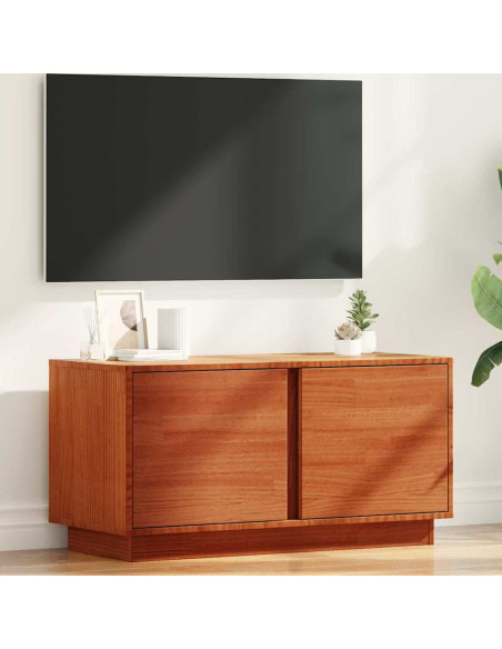 Mobile TV Marrone cerato 80 x 35 x 40,5 cm Pino massello