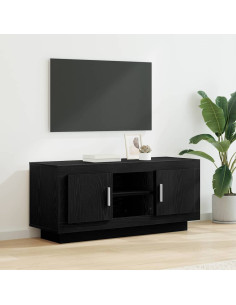 Mobile TV Rovere Nero 102 x 35 x 45 cm Legno multistrato