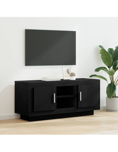 Mobile TV Rovere Nero 102 x 35 x 45 cm Legno multistrato