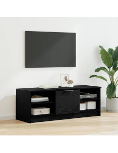 Mobile TV Rovere Nero 102 x 35 x 36,5 cm Legno multistrato