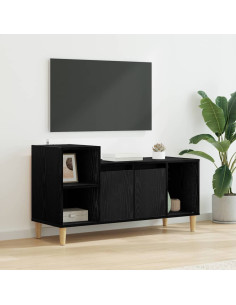 Mobile TV Rovere Nero 100 x 35 x 55 cm Legno multistrato