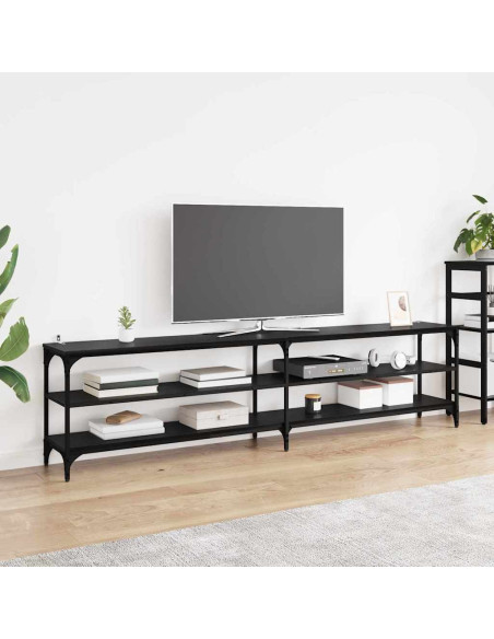 Mobile TV Rovere Nero 200 x 30 x 50 cm