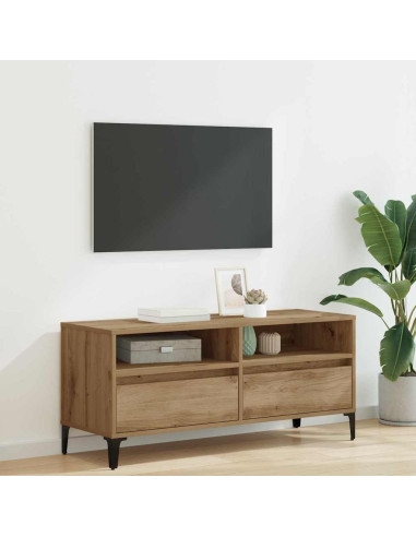 Mobile TV con cassetto Rovere artigianale 100 x 34,5 x 44,5 cm
