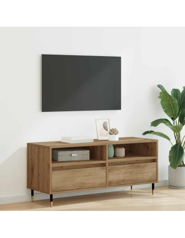Mobile TV con cassetto Rovere artigianale 100 x 34,5 x 44,5 cm