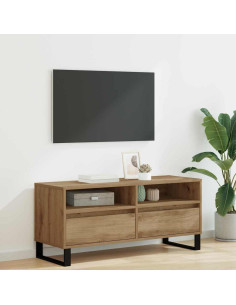 Mobile TV con cassetto Rovere artigianale 100 x 34,5 x 44,5 cm