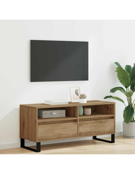 Mobile TV con cassetto Rovere artigianale 100 x 34,5 x 44,5 cm