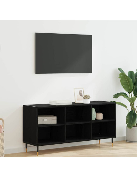 Mobile TV Rovere Nero 103,5 x 30 x 50 cm Legno multistrato