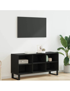 Mobile TV Rovere Nero 103,5 x 30 x 50 cm Legno multistrato