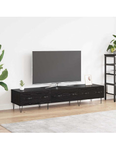 Mobile TV Rovere nero 150 x 36 x 30 cm Legno multistrato