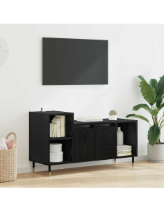 Mobile TV Rovere Nero 100 x 35 x 55 cm Legno multistrato