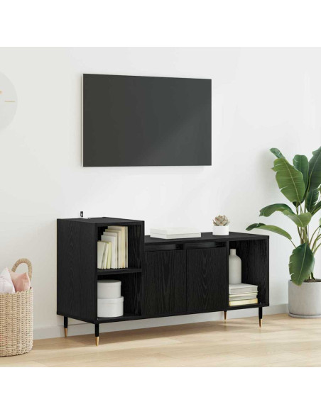Mobile TV Rovere Nero 100 x 35 x 55 cm Legno multistrato