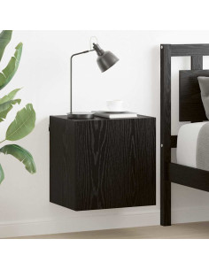 Mobiletti TV da Parete 2 pcs Rovere Nero 40,5x30x40cm