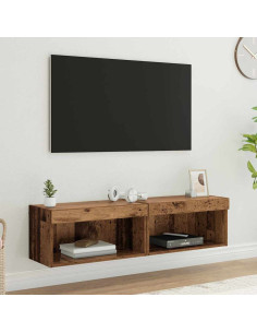 Set mobile TV con led Legno vecchio Legno multistrato