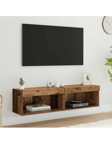 Set mobile TV con led Legno vecchio Legno multistrato