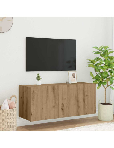 Mobile TV da parete Rovere artigianale 100 x 35 x 41 cm