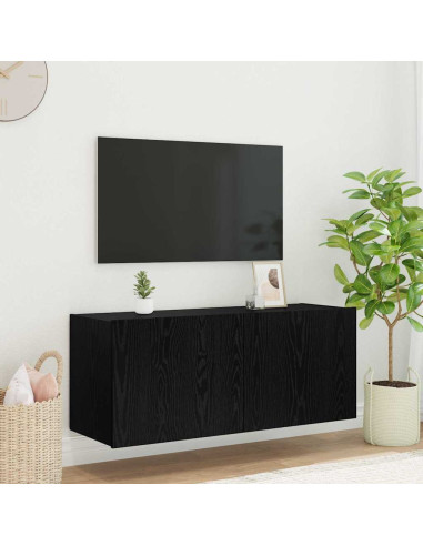 Mobile TV da parete Rovere Nero 100 x 35 x 41 cm