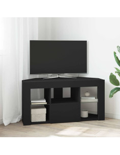 Mobile TV LED Angolare Nero 100 x 40 x 50 cm Legno multistrato